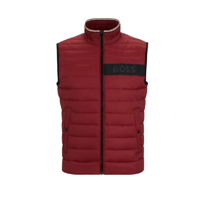 Reflective Men Jackets for Nighttime VisibilityWater-repellent gilet with 3D-logo tape