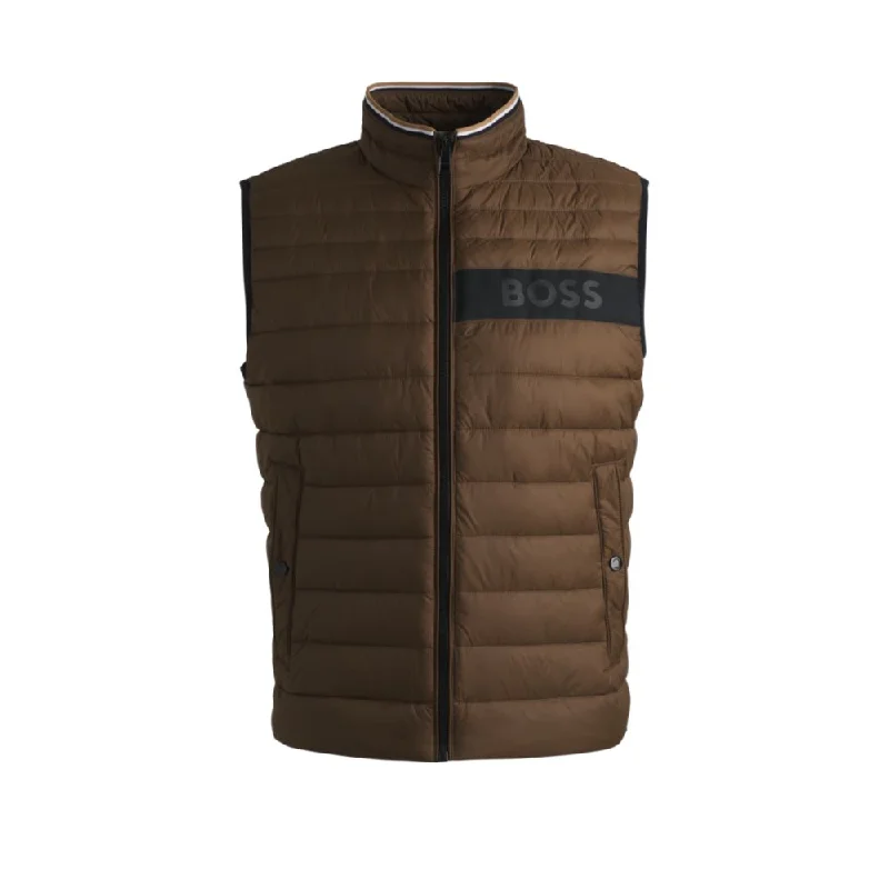 Men Jackets with Hidden Interior Pockets for Concealed CarryWater-repellent gilet with 3D-logo tape