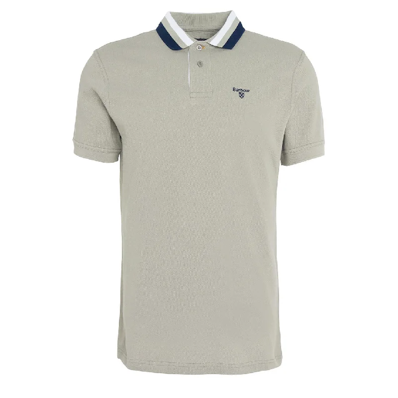 Men's color - block polo shirts with a bold fashion statementMen Polo with Adjustable Collars for a Custom FitBarbour Hawkeswater Tipped Polo Shirt Forest Fog