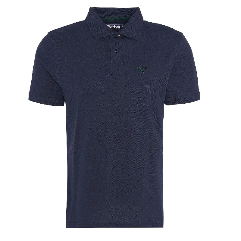 Men's two - tone stripe polo shirts with a preppy styleMen Polo with Stretch Fabric for Comfort and Freedom of MovementBarbour Lightweight Sports Polo Shirt Sapphire Navy