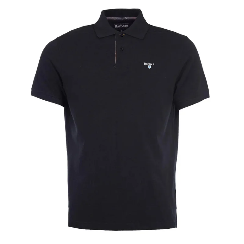 Men's vintage - inspired retro polo shirts with unique patternsMen Polo with Printed Patterns like Dots or StripesBarbour Tartan Cotton Pique Polo Shirt Black