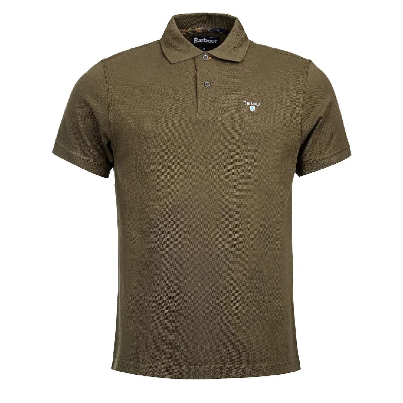 Men's formal - style silk blend polo shirts for special occasionsMen Polo with Moisture - Management Technology for DrynessBarbour Tartan Cotton Pique Polo Shirt Dark Olive / Classic