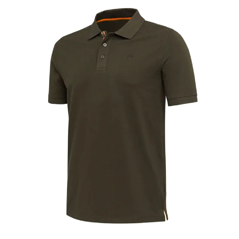 Men's luxury cashmere blend polo shirts in solid colorsMen Polo with Slim - Fit Silhouettes for a Modern AppearanceBeretta Corporate EVO Polo Green Moss