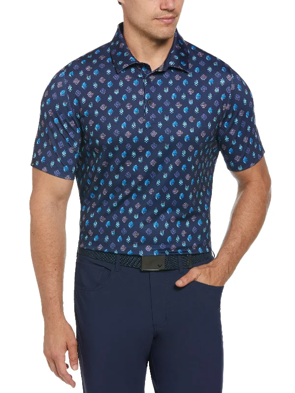 Men's color - block polo shirts with a bold fashion statementMen Polo with Adjustable Collars for a Custom FitBig & Tall Negroni Print Golf Polo