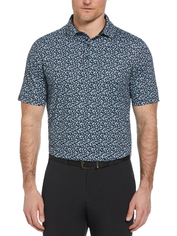 Men's jacquard woven polo shirts with intricate designsMen Polo with Pique Fabric for a Textured and Stylish OptionMens Polaroid Confetti Print Golf Polo