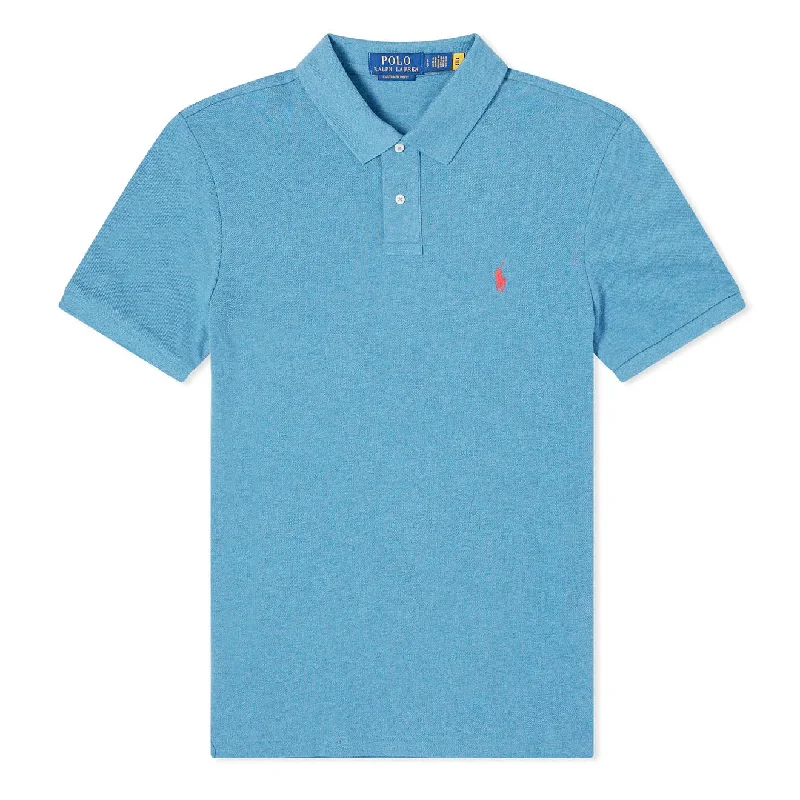 Men's vintage - inspired retro polo shirts with unique patternsMen Polo with Printed Patterns like Dots or StripesPolo Ralph Lauren Custom Slim Fit Classic Polo Marine Heather