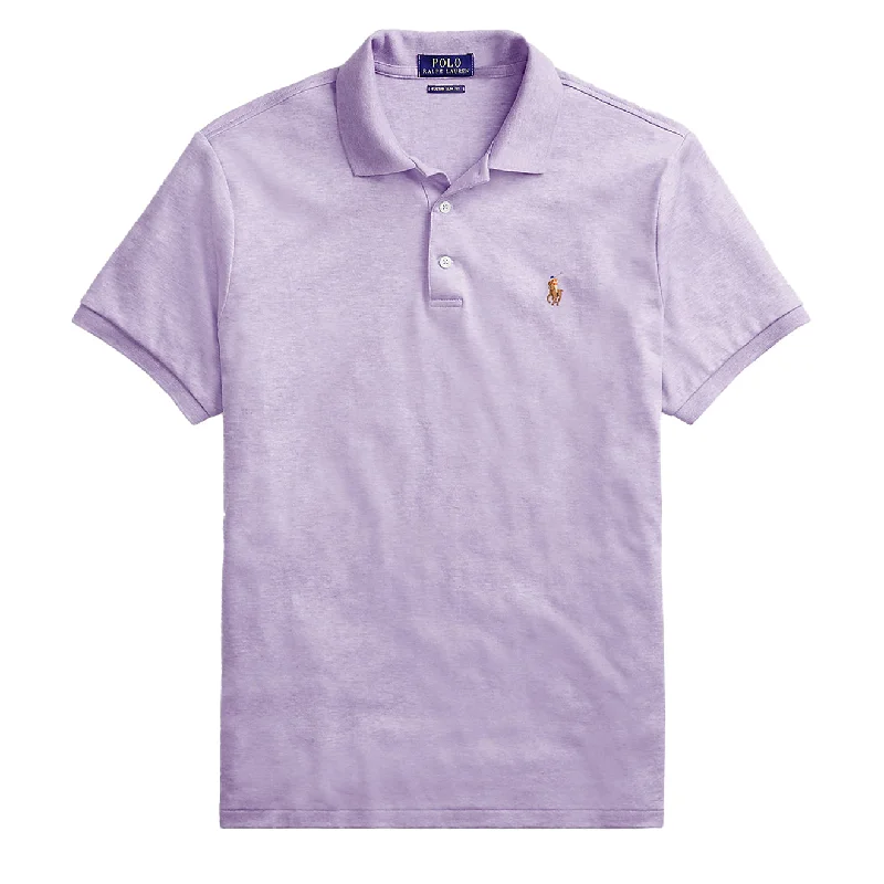 Men's lightweight performance polo shirts for tennis matchesMen Polo with Contrast Color Collars and Cuffs for a Stylish TwistPolo Ralph Lauren Custom Slim Fit Polo Shirt Pastel Purple Heather