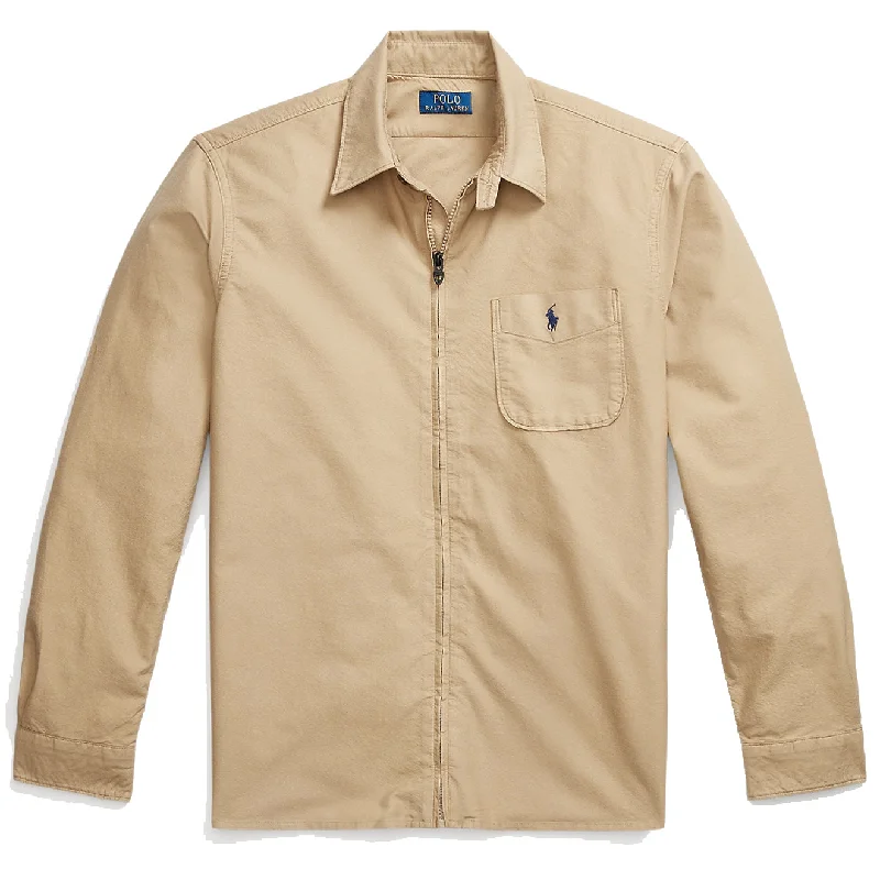 Men's jacquard woven polo shirts with intricate designsMen Polo with Pique Fabric for a Textured and Stylish OptionPolo Ralph Lauren Garment-Dyed Oxford Overshirt Surrey Tan