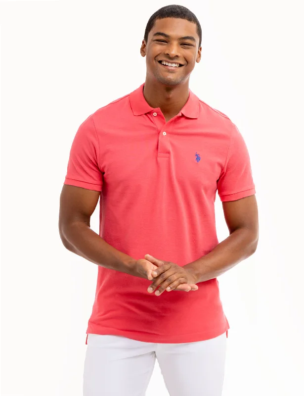 Men's long sleeve classic fit polo shirts with embroidered logosMen Polo with Ribbed Collars and Cuffs for a Classic StyleSLIM FIT SOLID PIQUE POLO SHIRT