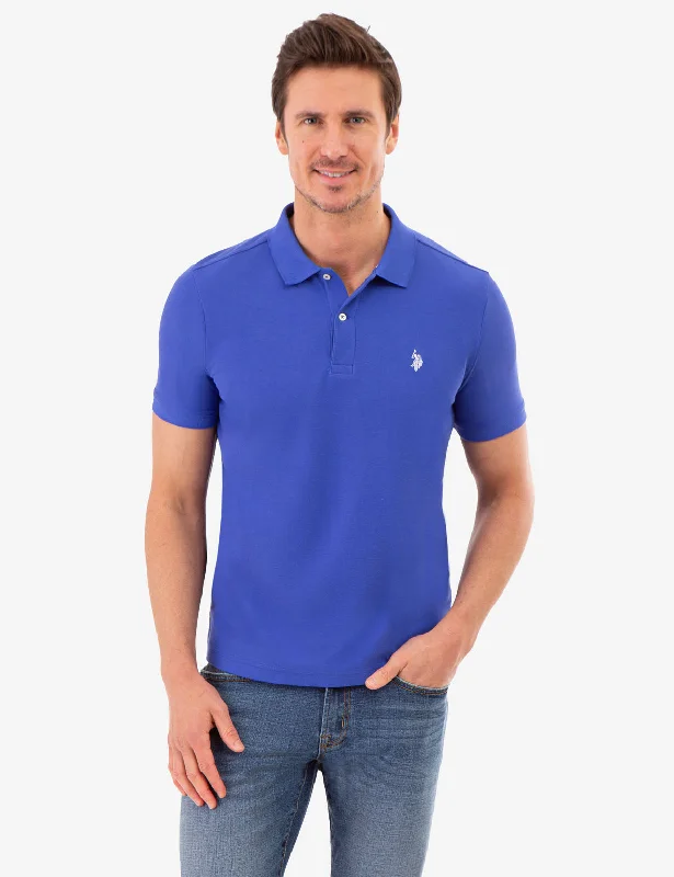 Men's high - collar polo shirts with a modern twistMen Polo with Anti - Pilling Properties for Long - Lasting QualityULTIMATE PIQUE SOLID POLO SHIRT